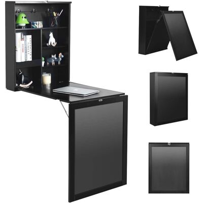 Costway Wandtisch Klappbar, Wandklapptisch Aus Mdf, Bartisch Mit Tafel, Schreibtisch Multifunktional, Esstisch, Küchentisch, Computertisch, Klappschreibtisch, Laptoptisch Schwarz Costway Wandtisch Klappbar, Wandklapptisch Aus Mdf, Bartisch Mit Tafel, Schreibtisch Multifunktional, Esstisch, Küchentisch, Computertisch, Klappschreibtisch, Laptoptisch Schwarz