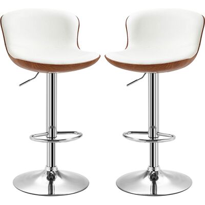 OEM 2er-set Barhocker, Höhenverstellbar, Metallgestell, Drehbarer Sitz, Cremeweiß OEM 2er-set Barhocker, Höhenverstellbar, Metallgestell, Drehbarer Sitz, Cremeweiß
