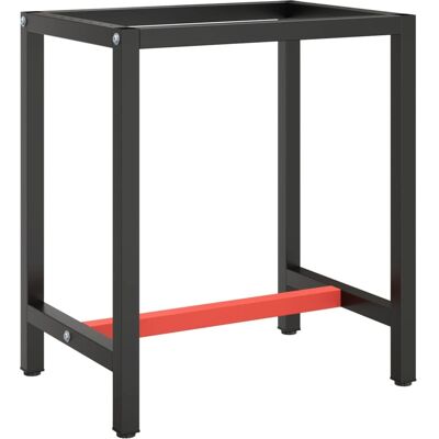 Werkbankgestell Mattschwarz Und Mattrot 70x50x79 Cm Metall Vidaxl Werkbankgestell Mattschwarz Und Mattrot 70x50x79 Cm Metall Vidaxl