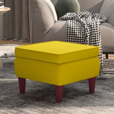 Hocker Mit Holzbeinen Gelb Samt Vidaxl Hocker Mit Holzbeinen Gelb Samt Vidaxl
