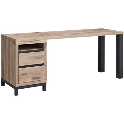 Massivmoebel24 Schreibtisch Wildeiche 220x55x76 Bianco Geölt Villanders 242 Massivmoebel24 Schreibtisch Wildeiche 220x55x76 Bianco Geölt Villanders 242