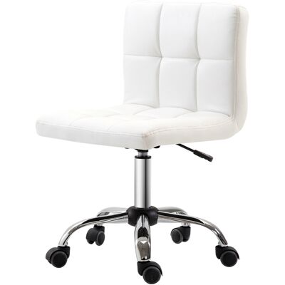 OEM Bürostuhl, Drehstuhl, Kunstleder, Stahlstruktur, 5 Räder, Gepolstert, Weiß OEM Bürostuhl, Drehstuhl, Kunstleder, Stahlstruktur, 5 Räder, Gepolstert, Weiß