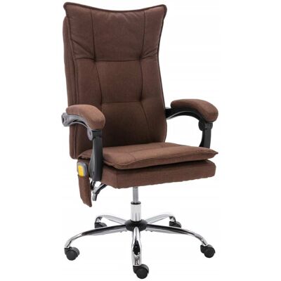 vidaXL Massagesessel braun Stoff - Bürostuhl vidaXL Massagesessel braun Stoff - Bürostuhl