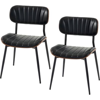 OEM Esszimmerstühle 2er Set Küchenstühle Moderne Polsterstuhl Mit Sitzfläche Aus Kunstleder, Geschwungener Rückenlehne OEM Esszimmerstühle 2er Set Küchenstühle Moderne Polsterstuhl Mit Sitzfläche Aus Kunstleder, Geschwungener Rückenlehne