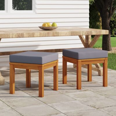 Vidaxl Garden Stools With Cushions 2 Pcs 40x40x42 Cm Solid Wood Acacia Vidaxl Garden Stools With Cushions 2 Pcs 40x40x42 Cm Solid Wood Acacia