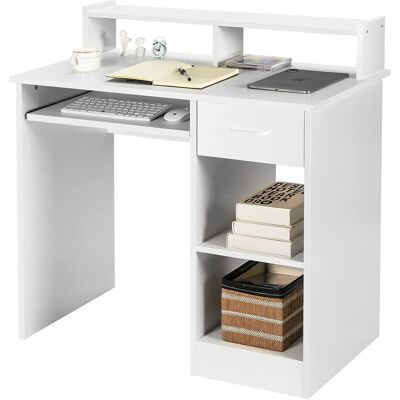 Computertisch Mit Ablage, Schreibtisch Pc-tisch Computerschreibtisch, Bürotisch Laptoptisch Arbeitstisch 90x48x91,5cm Weiss - Costway Computertisch Mit Ablage, Schreibtisch Pc-tisch Computerschreibtisch, Bürotisch Laptoptisch Arbeitstisch 90x48x91,5cm Weiss - Costway