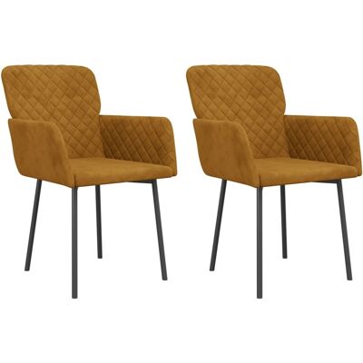 VIDAXL - Esszimmerstühle Set mit Samtbezug - 2 Stück VIDAXL - Esszimmerstühle Set mit Samtbezug - 2 Stück