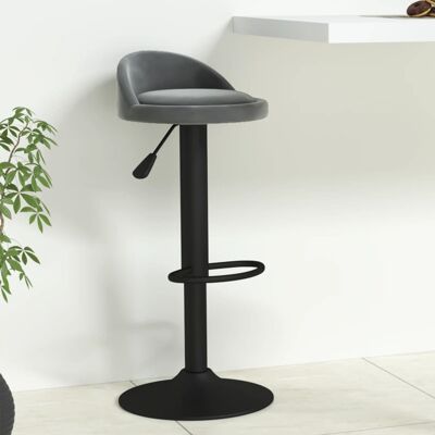 vidaXL Dunkelgrau Samtstoff Barhocker vidaXL Dunkelgrau Samtstoff Barhocker