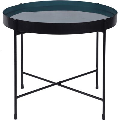 Miliboo Drehbarer Beistelltisch - Blau/Schwarz Miliboo Drehbarer Beistelltisch - Blau/Schwarz