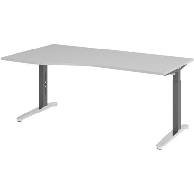 B.M. Bümö Schreibtisch Serie-xb Freiform: 180 X 100 Cm Grau B.M. Bümö Schreibtisch Serie-xb Freiform: 180 X 100 Cm Grau