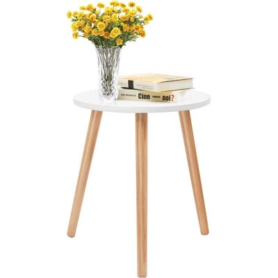 Kaffeetisch Beistelltisch Esstisch Küchentisch Nachttisch Holz Weiss Fuer Wohnzimmer, Schlafzimmer Und Balkon 40x40x48cm - Costway Kaffeetisch Beistelltisch Esstisch Küchentisch Nachttisch Holz Weiss Fuer Wohnzimmer, Schlafzimmer Und Balkon 40x40x48cm - Costway