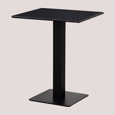 Sklum - Quadratischer Bistrotisch Aus Marmor Livanto &x2194&xfe0e 60 Cm Schwarzer Marmor Sklum - Quadratischer Bistrotisch Aus Marmor Livanto &x2194&xfe0e 60 Cm Schwarzer Marmor