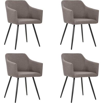 Esszimmerstühle 4 Stk. Taupe Stoff Vidaxl Esszimmerstühle 4 Stk. Taupe Stoff Vidaxl