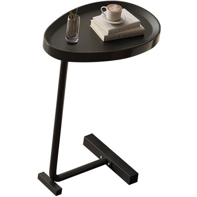 JUTE Luxuriöser Beistelltisch, Couchtisch Für Kleine Wohnzimmer, Mini-couchtisch, Minimalistisches Ablageregal Fürs Schlafzimmer, Mobiler Tisch, Schwarz JUTE Luxuriöser Beistelltisch, Couchtisch Für Kleine Wohnzimmer, Mini-couchtisch, Minimalistisches Ablageregal Fürs Schlafzimmer, Mobiler Tisch, Schwarz