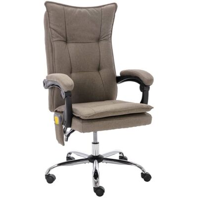 vidaXL Bürostuhl Taupe mit Massage und Neigungsfunktion vidaXL Bürostuhl Taupe mit Massage und Neigungsfunktion