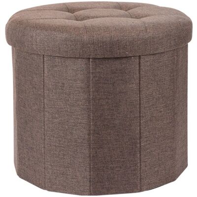 Storage Solutions - Hocker Mit Gesteppter Sitzfläche Ottoman, Ø 45 X 39 Cm, Grau - Storagesolutions Storage Solutions - Hocker Mit Gesteppter Sitzfläche Ottoman, Ø 45 X 39 Cm, Grau - Storagesolutions