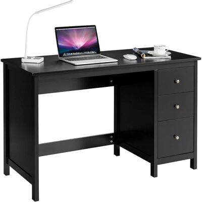 Costway - Computertisch Schreibtisch Mit Schubladen & Geraeumiger Arbeitsflaeche, Mehrzweck Pc Tisch Arbeitstisch , Bürotisch Arbeitsplatz Workstation Für Homeoffice Arbeitszimmer Schwarz Costway - Computertisch Schreibtisch Mit Schubladen & Geraeumiger Arbeitsflaeche, Mehrzweck Pc Tisch Arbeitstisch , Bürotisch Arbeitsplatz Workstation Für Homeoffice Arbeitszimmer Schwarz