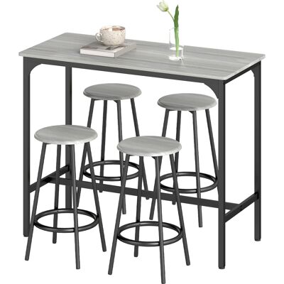 OEM Bargarnitur, 5-teilig, Tisch & 4 Hocker, Industrie-design, Kompakt, Rustikal OEM Bargarnitur, 5-teilig, Tisch & 4 Hocker, Industrie-design, Kompakt, Rustikal