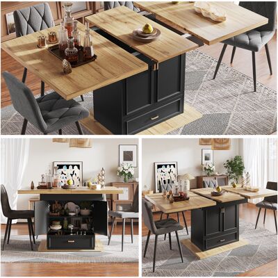 SANS MARQUE Ausziehbarer Esstisch - 110- Holztisch – 110x80x75 Cm – 41.2 Kg – Aus Metall – Produktabmessungen: Der Esstisch – Hochwertige Tischplatte SANS MARQUE Ausziehbarer Esstisch - 110- Holztisch – 110x80x75 Cm – 41.2 Kg – Aus Metall – Produktabmessungen: Der Esstisch – Hochwertige Tischplatte