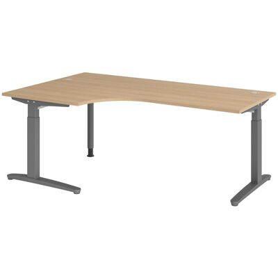 B.M. Bümö Schreibtisch Serie-xb Eckform: 200 X 120 Cm Eiche Graphit B.M. Bümö Schreibtisch Serie-xb Eckform: 200 X 120 Cm Eiche Graphit