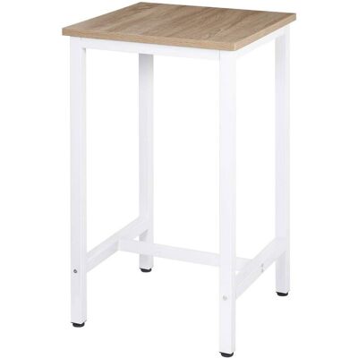 Woltu Bartisch Aus Metallgestell, Tischplatte Aus Mdf Eiche Hell Woltu Bartisch Aus Metallgestell, Tischplatte Aus Mdf Eiche Hell