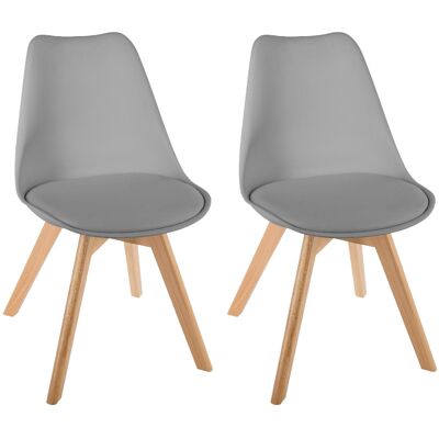 Atmosphera Baya Graue Skandinavische Stühle-Set Atmosphera Baya Graue Skandinavische Stühle-Set