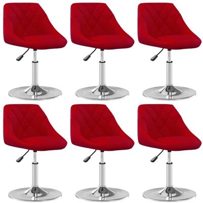 vidaXL Rote Wein Drehstühle - Set aus 6 vidaXL Rote Wein Drehstühle - Set aus 6