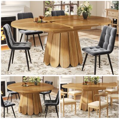 SANS MARQUE Esstisch Ausziehbar – 118x118x76 Cm – 40 Kg – Aus Metall – Produktgröße: Esstisch Durchmesser – Hochwertige Desktop – Exquisite Modellierung SANS MARQUE Esstisch Ausziehbar – 118x118x76 Cm – 40 Kg – Aus Metall – Produktgröße: Esstisch Durchmesser – Hochwertige Desktop – Exquisite Modellierung