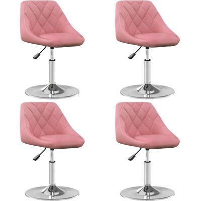 vidaXL Rote Samt-Versatile Esstischstühle 4 Stück vidaXL Rote Samt-Versatile Esstischstühle 4 Stück