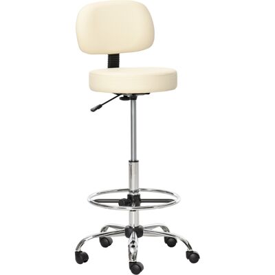 OEM Barhocker, Gepolstert Barstuhl Mit Metallgestell, Lehne, Aus Kunstleder, Höhenverstellbar Küchenstühle Mit Fußstütze 360° Drehbar Tresenhocker Für Küche, Wohnzimmer, Esszimmer Beige OEM Barhocker, Gepolstert Barstuhl Mit Metallgestell, Lehne, Aus Kunstleder, Höhenverstellbar Küchenstühle Mit Fußstütze 360° Drehbar Tresenhocker Für Küche, Wohnzimmer, Esszimmer Beige