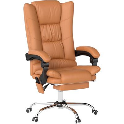 OEM Massage-bürostuhl, Schreibtischstuhl Mit Heizfunktion, Drehstuhl, Liegefunktion, Höhenverstellbarer Pc-stuhl, Hellbraun OEM Massage-bürostuhl, Schreibtischstuhl Mit Heizfunktion, Drehstuhl, Liegefunktion, Höhenverstellbarer Pc-stuhl, Hellbraun