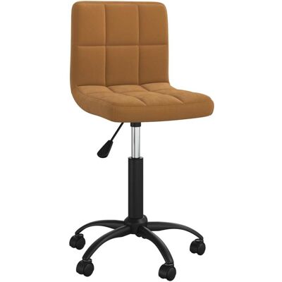 vidaXL Drehstuhl Braun Samtvelours - Bürostuhl vidaXL Drehstuhl Braun Samtvelours - Bürostuhl