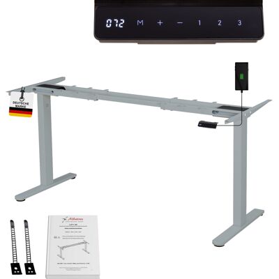 Albatros Höhenverstellbares Schreibtisch Tischgestell Elektrisch Lift S5 Silber Gestell, Tischbeine, Tischfüße Metall Display 120kg Belastbar Albatros Höhenverstellbares Schreibtisch Tischgestell Elektrisch Lift S5 Silber Gestell, Tischbeine, Tischfüße Metall Display 120kg Belastbar