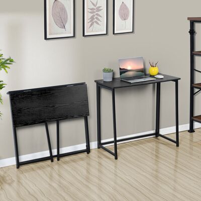 Klappbarer Schreibtisch Für Kleine Räume, Klappbarer Computertisch Für Heimbüro-arbeitsplatz, Metallbeine Im Industriestil, 80 X 40 X 74 Cm, Schwarz - Meubles Cosy Klappbarer Schreibtisch Für Kleine Räume, Klappbarer Computertisch Für Heimbüro-arbeitsplatz, Metallbeine Im Industriestil, 80 X 40 X 74 Cm, Schwarz - Meubles Cosy