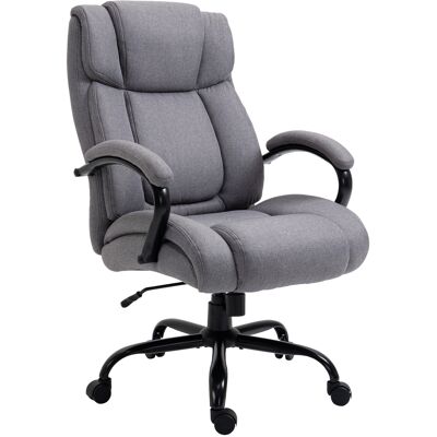 OEM Bürostuhl, Ergonomischer Chefsessel Bis 220 Kg Belastbar, Gepolsterter Schreibtischstuhl Mit Armlehne, Breit Sitz, Höhenverstellbarer Drehstuhl Mit Wippfunktion, Leinenoptik, Hellgrau OEM Bürostuhl, Ergonomischer Chefsessel Bis 220 Kg Belastbar, Gepolsterter Schreibtischstuhl Mit Armlehne, Breit Sitz, Höhenverstellbarer Drehstuhl Mit Wippfunktion, Leinenoptik, Hellgrau