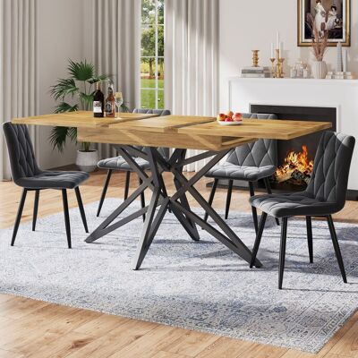 SANS MARQUE Ausziehbarer Esstisch – 120x80x76 Cm – 29 Kg – Aus Metall – Tischmaße: Der Tisch – Einzigartiges Design – Robust Und Langlebig – Verstellbare Füße SANS MARQUE Ausziehbarer Esstisch – 120x80x76 Cm – 29 Kg – Aus Metall – Tischmaße: Der Tisch – Einzigartiges Design – Robust Und Langlebig – Verstellbare Füße