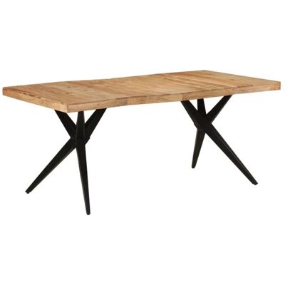 vidaXL Schwarzer Akazientisch - 180x90cm - Esstisch vidaXL Schwarzer Akazientisch - 180x90cm - Esstisch