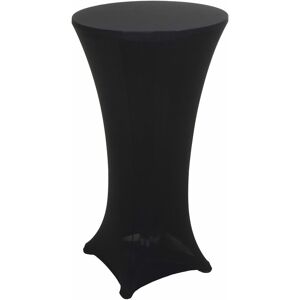 Stehtischhusse HHG 097, Tischhusse Husse Bezug Überzug, Stretch ø 60cm schwarz - black