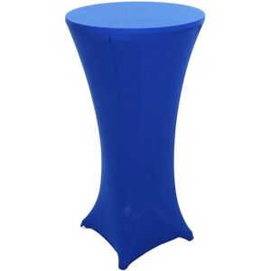 Stehtischhusse HHG 097, Tischhusse Husse Bezug Überzug, Stretch ø 60cm blau - blue