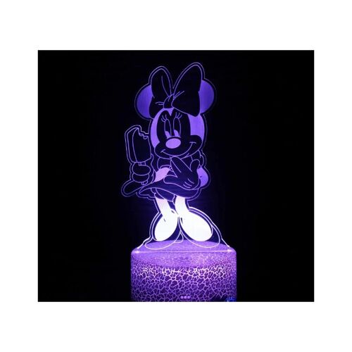 Lycxames - 3D-Nachtlampe Minnie Maus d Spielzeug Nachtlicht 3D Nachtlicht für Kinder,Geschenke Spielzeug für Jungen Mädchen