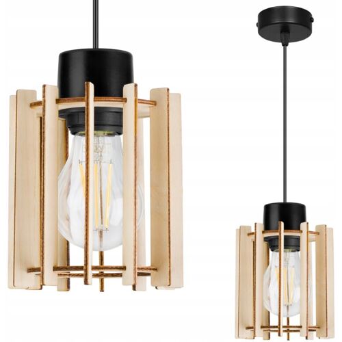 Moderne Led-Deckenhängelampe Aus Holz