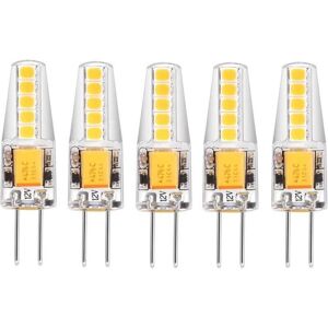 LINJOU 5er-Pack G4-LED-Lampen, neutralweiß (6000 K), 12 V AC/DC, 3 W, 100 lm, Ersatz für 20-W-G4-Halogenlampen. Kein Dimmen, kein Flackern. LINJOU 5er-Pack G4-LED-Lampen, neutralweiß (6000 K), 12 V AC/DC, 3 W, 100 lm, Ersatz für 20-W-G4-Halogenlampen. Kein Dimmen, kein Flackern.