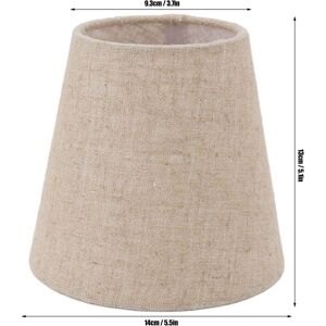 EOSNOW Decdeal 6 Stück kleine Lampenschirme zum Anklippen, Trommel-Lampenschirm aus Leinenstoff für Kerzenlampen, Beleuchtungszubehör EOSNOW Decdeal 6 Stück kleine Lampenschirme zum Anklippen, Trommel-Lampenschirm aus Leinenstoff für Kerzenlampen, Beleuchtungszubehör