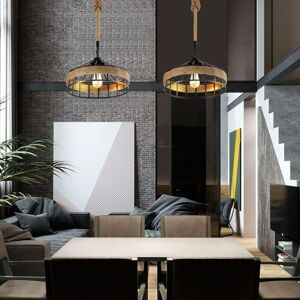 CNCEST 60W Pendellampe Retro-Industrie Hanfseil Kronleuchter Verstellbare Metallkette Hängeleuchte für Wohnzimmern, Lofts, Hallen, Bars CNCEST 60W Pendellampe Retro-Industrie Hanfseil Kronleuchter Verstellbare Metallkette Hängeleuchte für Wohnzimmern, Lofts, Hallen, Bars
