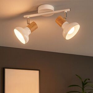 Deckenleuchte Spot 2 Flammig Deckenstrahler weiß Deckenlampe 2 Spots, Strahler schwenkbar, Holzoptik, E14 Fassungen, LxBxH 35,5x13x16 cm Wofi Deckenleuchte Spot 2 Flammig Deckenstrahler weiß Deckenlampe 2 Spots, Strahler schwenkbar, Holzoptik, E14 Fassungen, LxBxH 35,5x13x16 cm Wofi