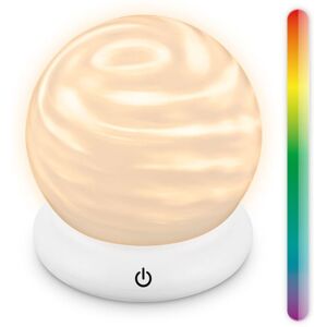 B.K.LICHT Briloner LED Tischlampe Kabellos Ø15x16,5cm Rund 0,45W 40lm 2700K Warmweiß RGB Dimmbar Weiß - Tischleuchte Wohnzimmer Schlafzimmer Kinderzimmer B.K.LICHT Briloner LED Tischlampe Kabellos Ø15x16,5cm Rund 0,45W 40lm 2700K Warmweiß RGB Dimmbar Weiß - Tischleuchte Wohnzimmer Schlafzimmer Kinderzimmer