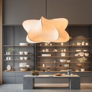 JOYINLED Weiße Seiden-Pendelleuchte Ø60 cm – Moderne Leuchte für die Inneneinrichtung, Esszimmer oder Schlafzimmer, E27 JOYINLED Weiße Seiden-Pendelleuchte Ø60 cm – Moderne Leuchte für die Inneneinrichtung, Esszimmer oder Schlafzimmer, E27