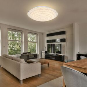 Globo Lighting - Deckenleuchte Wohnzimmerlampe led Deckenlampe, Metall chrom, 1x led warmweiß, d 30 cm Globo Lighting - Deckenleuchte Wohnzimmerlampe led Deckenlampe, Metall chrom, 1x led warmweiß, d 30 cm