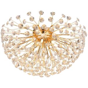 GLOBO LIGHTING Deckenleuchte Wohnzimmerleuchte Deckenlampe 6-Flammig Kristall klar G9 gold GLOBO LIGHTING Deckenleuchte Wohnzimmerleuchte Deckenlampe 6-Flammig Kristall klar G9 gold