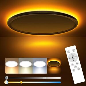 SANS MARQUE Dimmbare LED-Deckenleuchte (24 W, 2800 lm) – inklusive Fernbedienung – Lichtfarbe einstellbar (1800 K–6500 K) – Ultraschlankes Design (Ø 30 cm) für SANS MARQUE Dimmbare LED-Deckenleuchte (24 W, 2800 lm) – inklusive Fernbedienung – Lichtfarbe einstellbar (1800 K–6500 K) – Ultraschlankes Design (Ø 30 cm) für